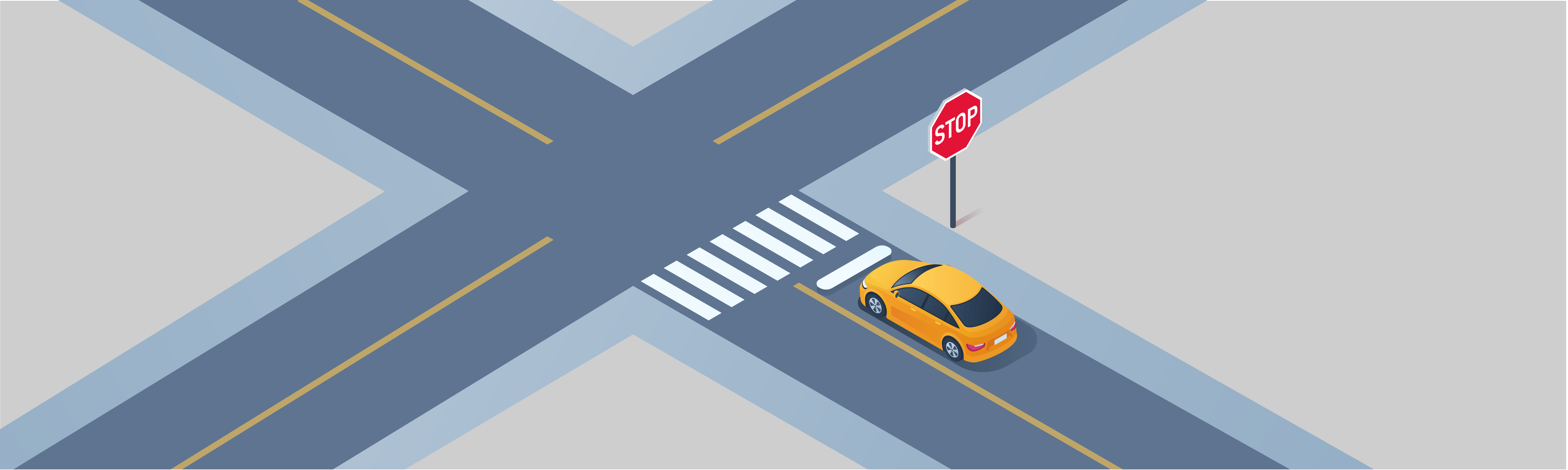 Intersections - Where should you stop your vehicle at a marked crosswalk without a stop line?