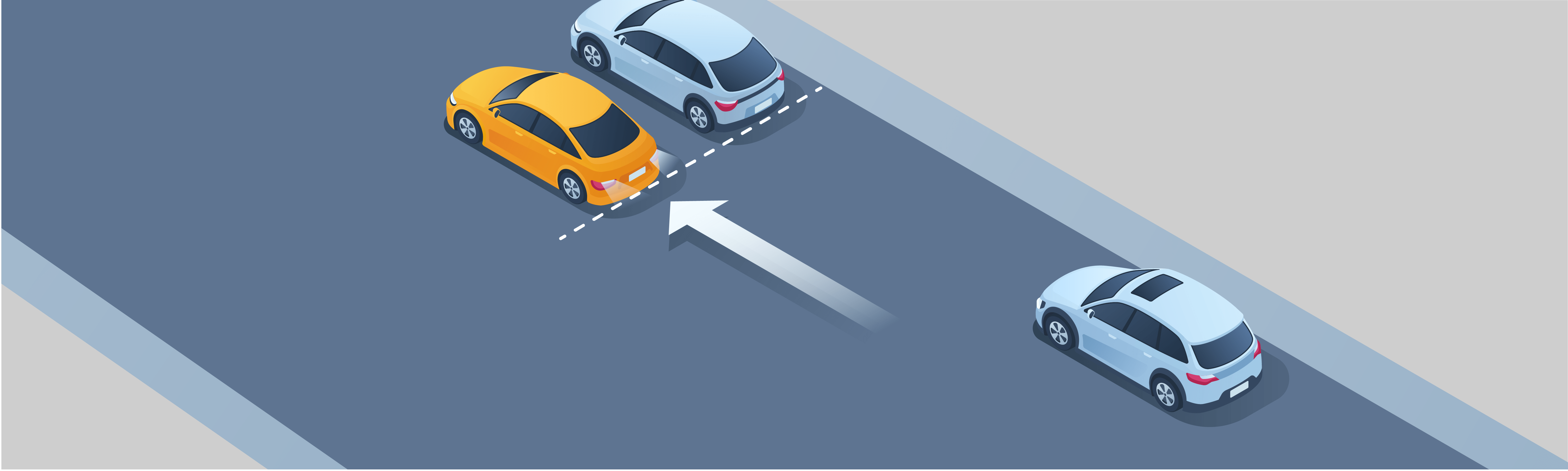 Parking - How should you position your vehicle before moving into the parallel parking space behind the parked vehicle?