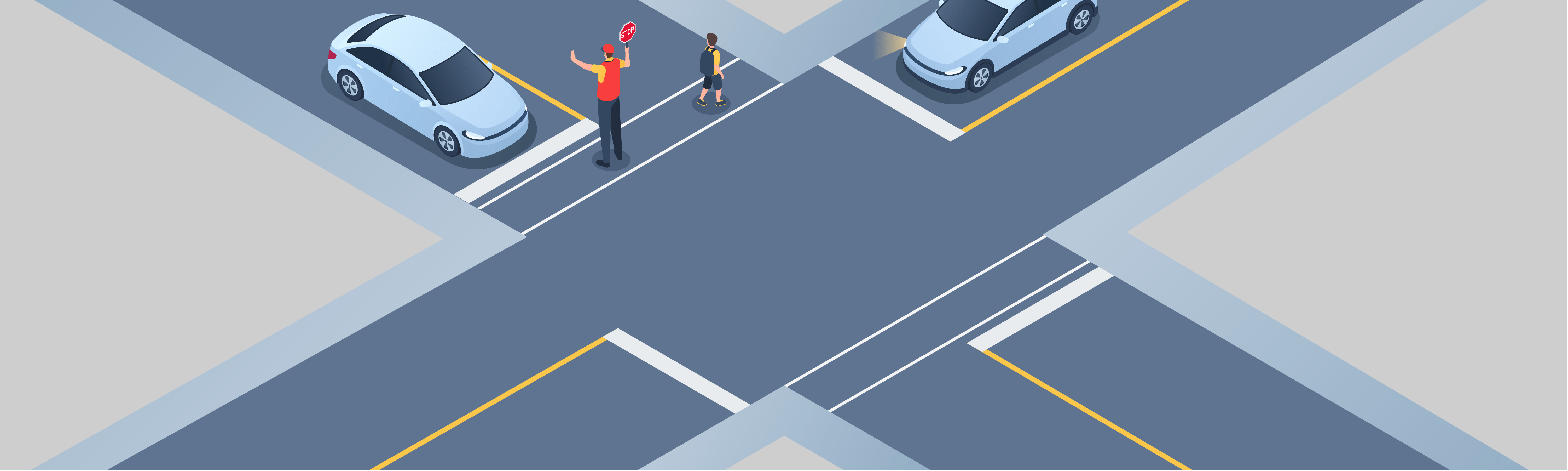 Stopping - How long should you remain stopped at a school crossing?