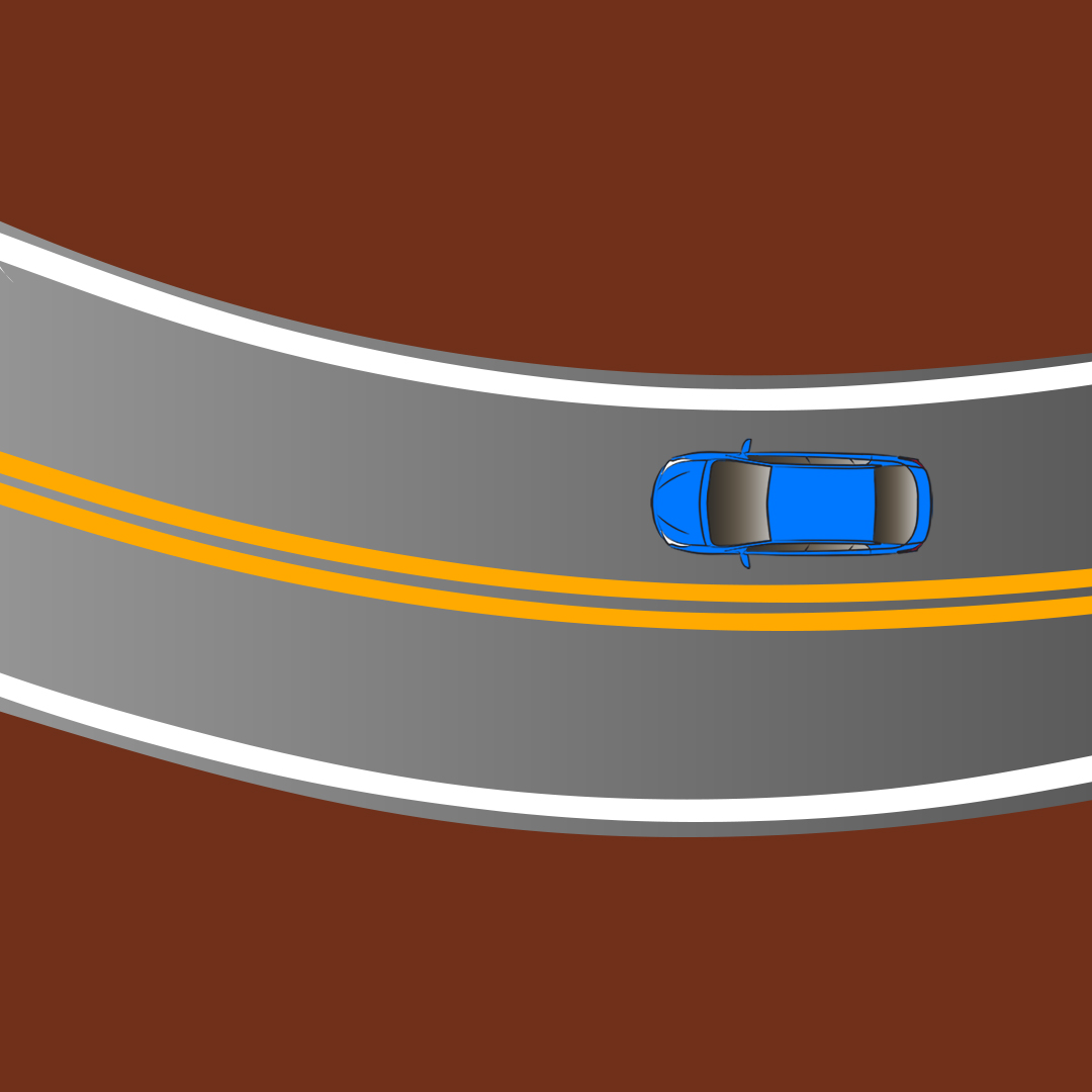 Test 6 - If you are driving around a curve or corner, what is an important thing to remember?