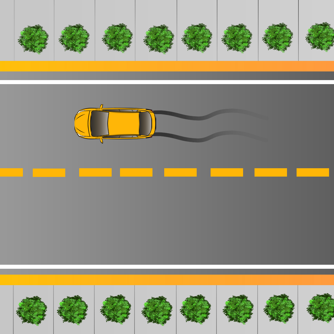 Test 1 - What three things may cause a vehicle to skid?