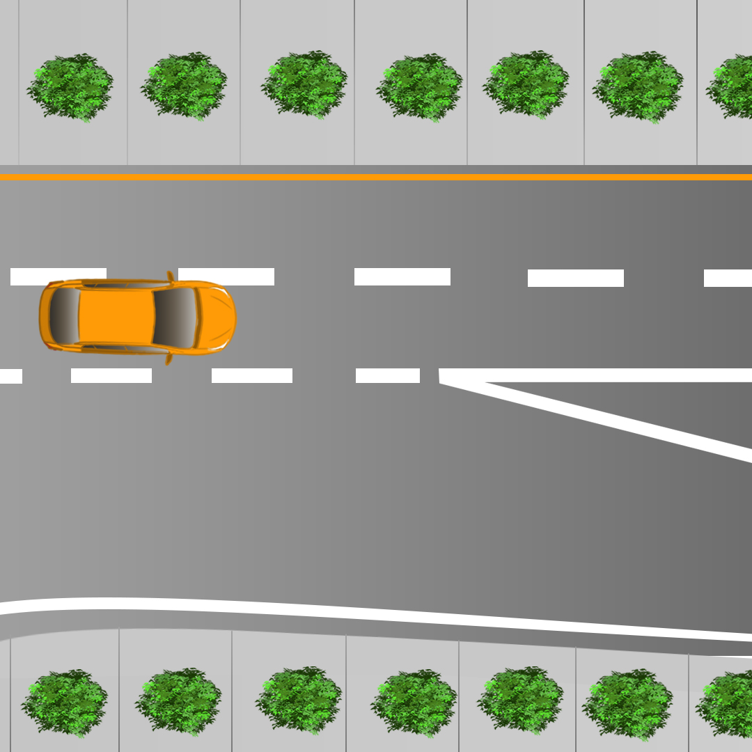 What do you have to do if you see continuity lines to the right of your lane? - What do you have to do if you see continuity lines to the right of your lane?