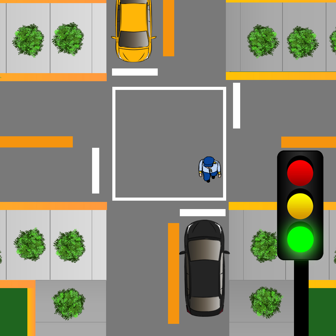 If you are at a red light and a pedestrian is still crossing when the light turns green, who has the right-of-way? - If you are at a red light and a pedestrian is still crossing when the light turns green, who has the right-of-way?