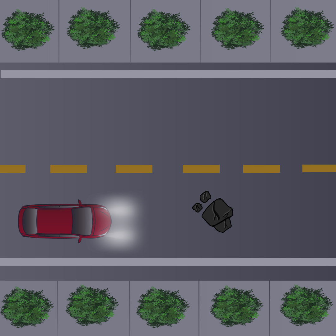 saskatchewan car - What should you do first if you see something in the road at night?