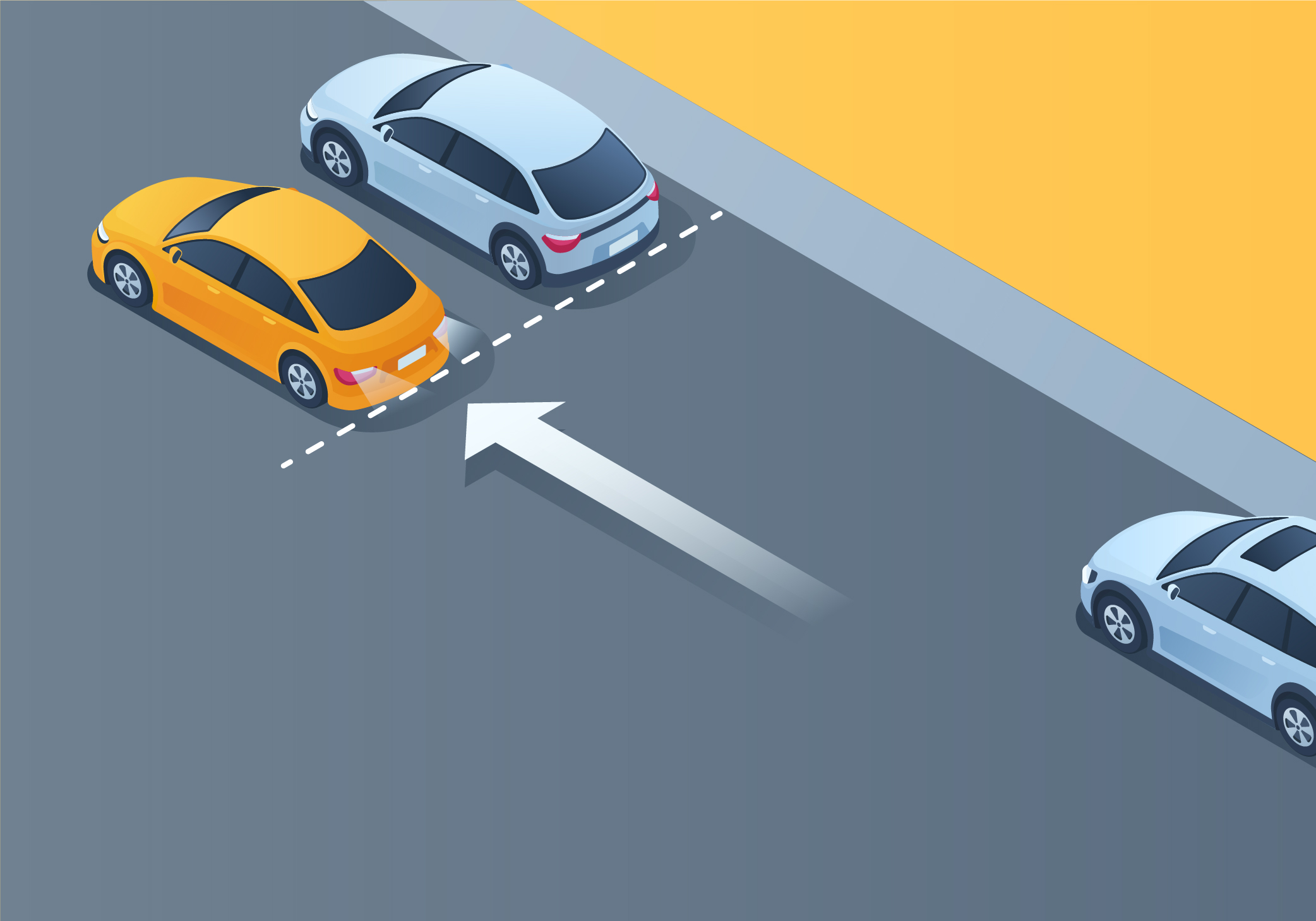 The Basics Of Driving - How should you position your vehicle before you move into the parallel parking space to the vehicle that is parked in front of it?