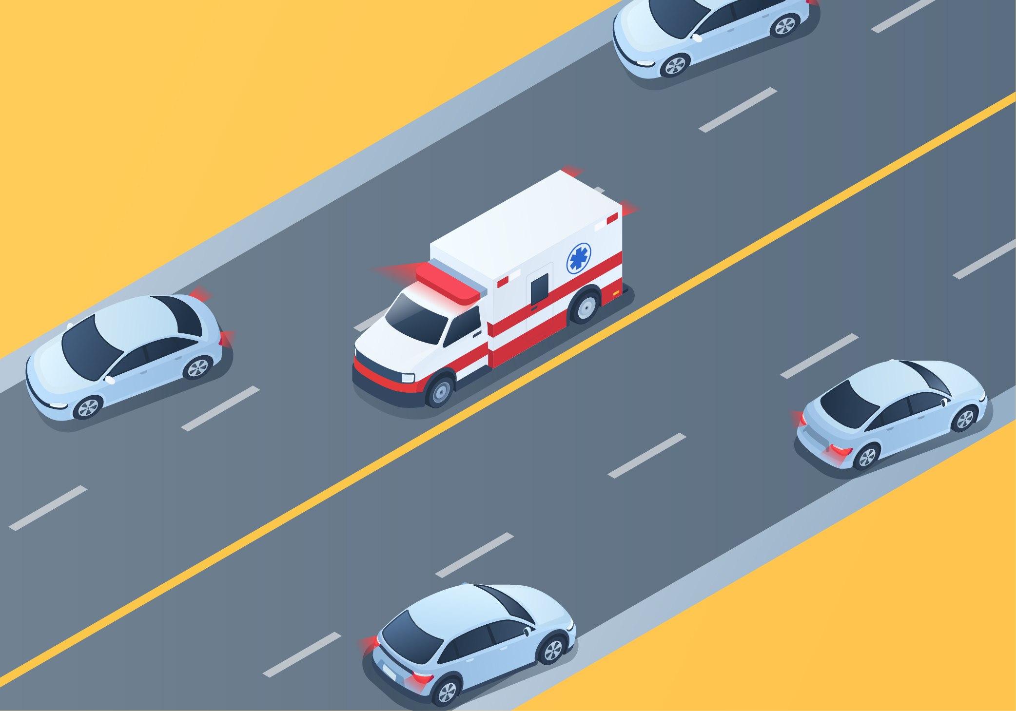 What is the safe way to give space to an emergency vehicle on a two-way roadway? - What is the safe way to give space to an emergency vehicle on a two-way roadway?