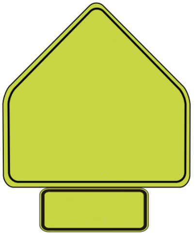 alberta car - What does a fluorescent yellow-green background sign mean?