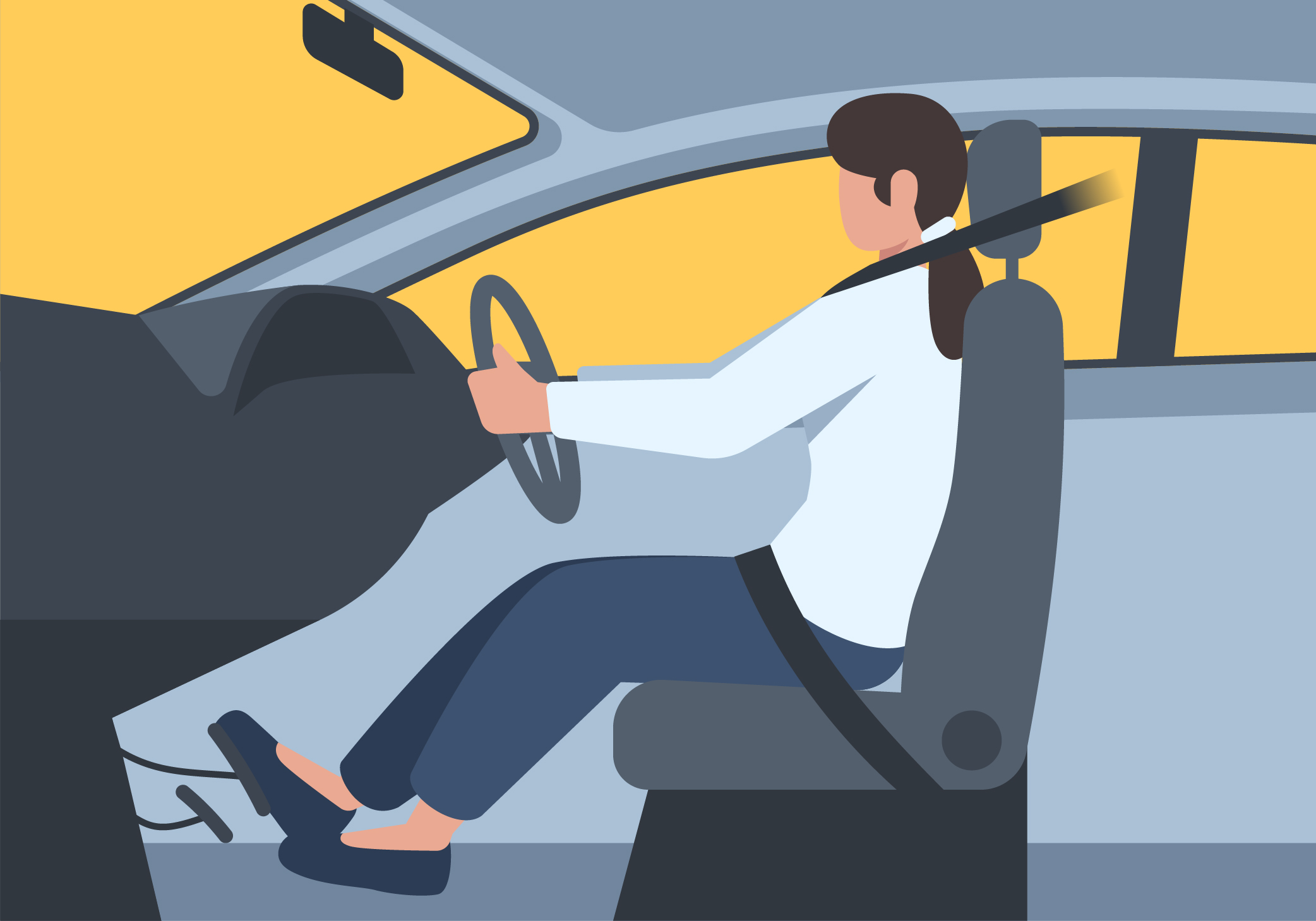 Getting ready to drive - How should you adjust the driver's seat before driving?