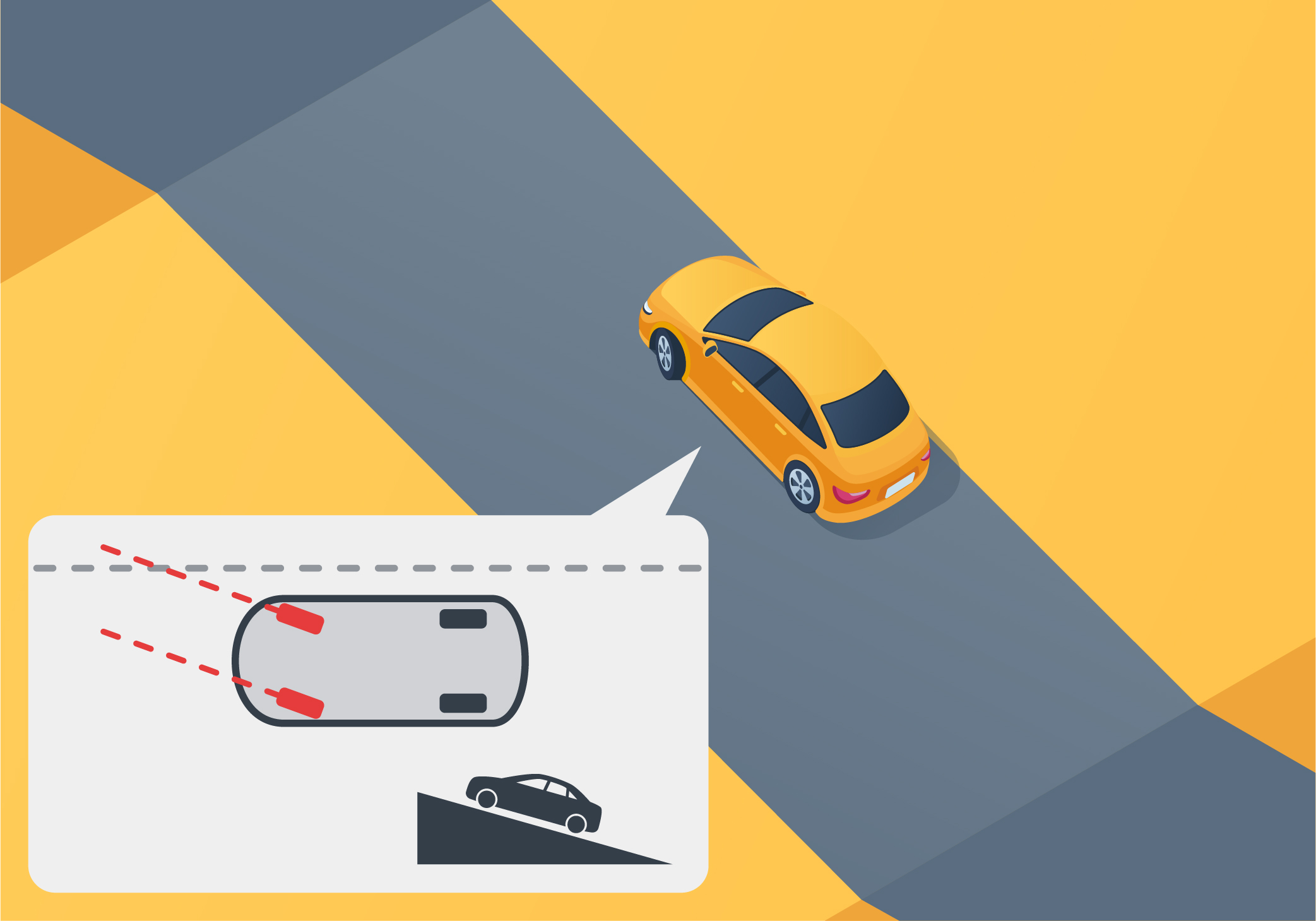 Parking - What should you do when parking your vehicle facing uphill on a road without a curb?