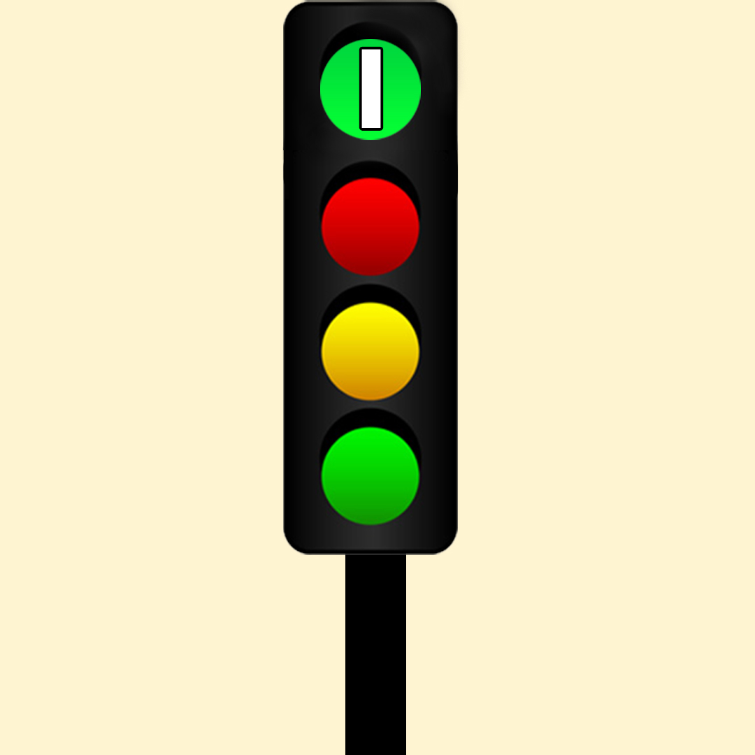 Traffic lights & pavement markings - What does this signal indicate?