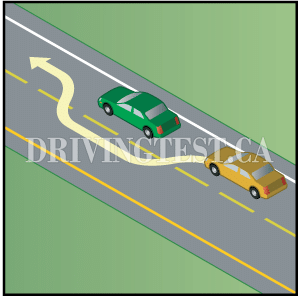 What is indicated by a broken line to the left of the lane you are in? - What is indicated by a broken line to the left of the lane you are in?