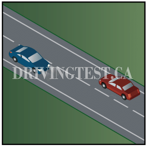 new-brunswick car - At what point while driving at night should your headlights be on the low beam setting?