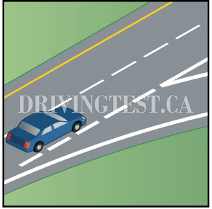 newfoundland-and-labrador car - What is indicated by continuity lines on the right side of the lane you're driving in?