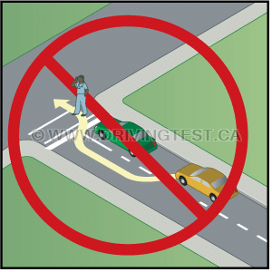 Driving Test Canada - Car Test 2 - What distance away from a crosswalk do you have to be to be a able to pass another vehicle?