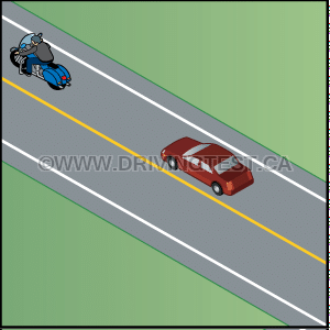 Test 2 - Why should your stopping distance be greater while following a motorcycle?