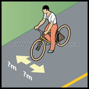 Test 1 - How far away from the curb can a cyclist be in perfect conditions?