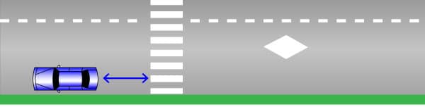 Test 3 - You must not park within what distance of a crosswalk?