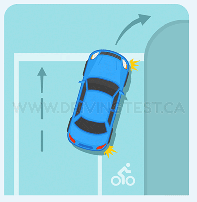 At what point are you allowed to cross into a bike lane? - At what point are you allowed to cross into a bike lane?