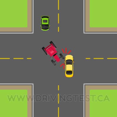 Driving Test Canada - Car Test 2 - In what situation will you not be covered for public compensation under the Quebec public compensation scheme?