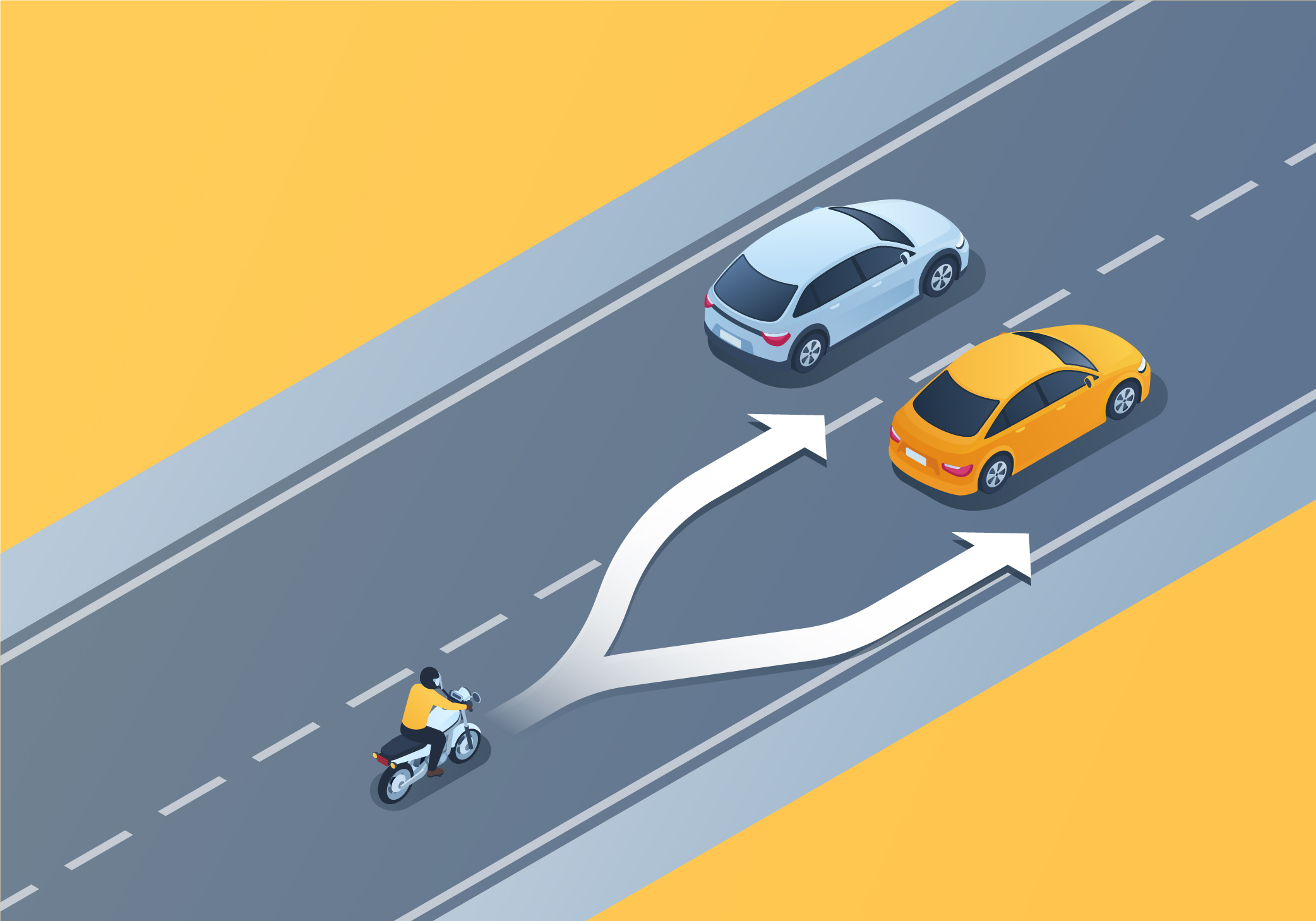 Riding in Traffic - What does the law say about riding between the lanes?